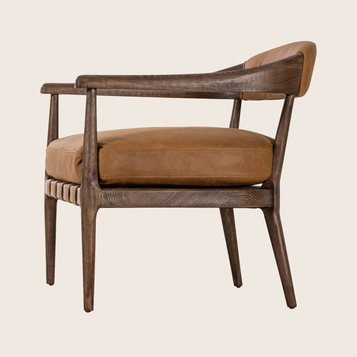 Houston Dane Leather Chair Eucapel Cognac