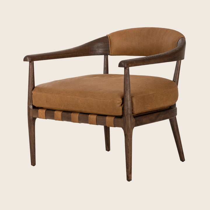 Houston Dane Leather Chair Eucapel Cognac