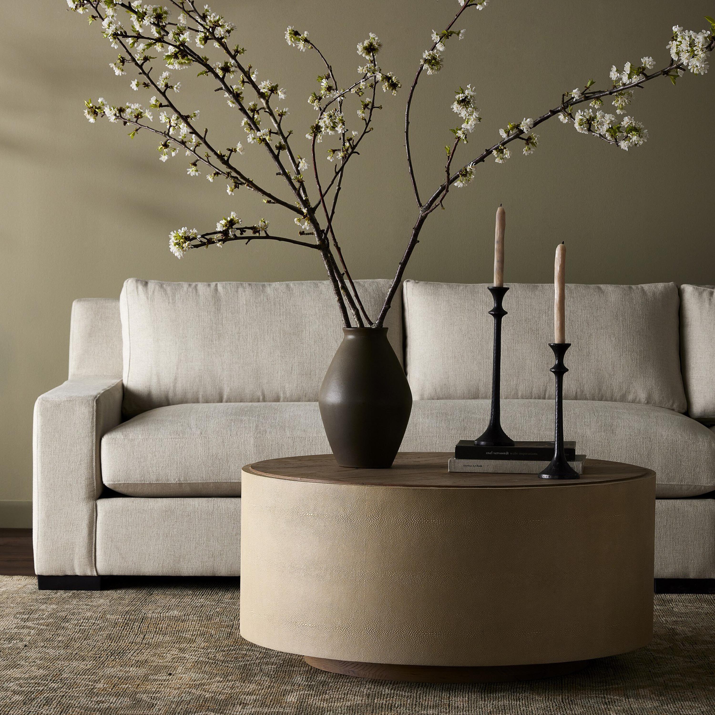 Houston Crosby Round Coffee Table Cream