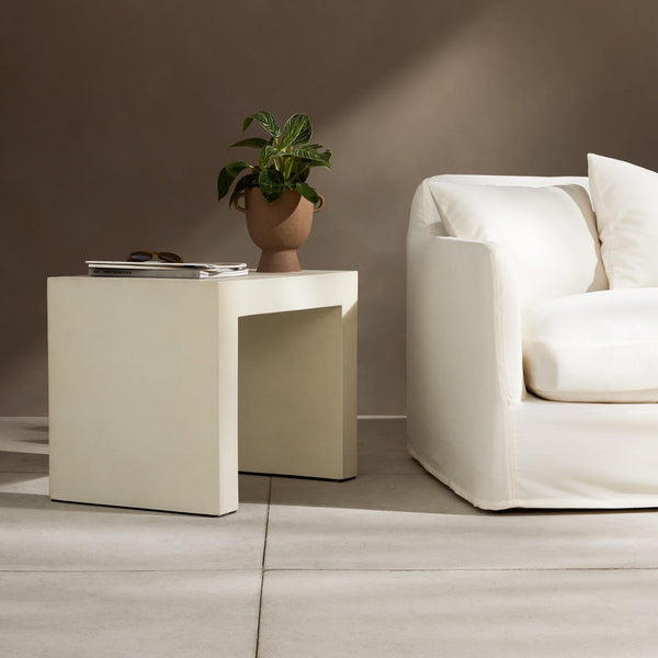 Houston Indoor | Outdoor Parish End Table White