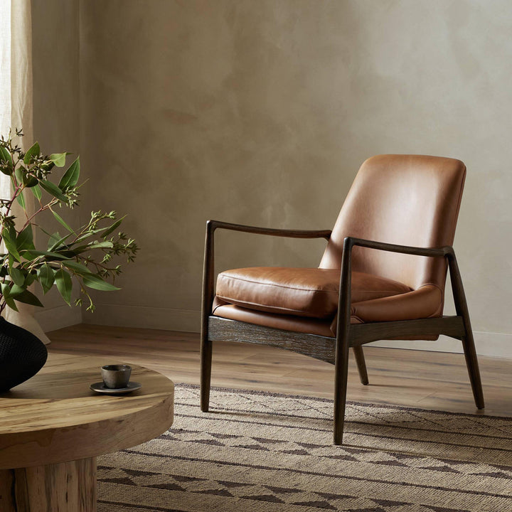 Houston Braden Leather Chair Brandy