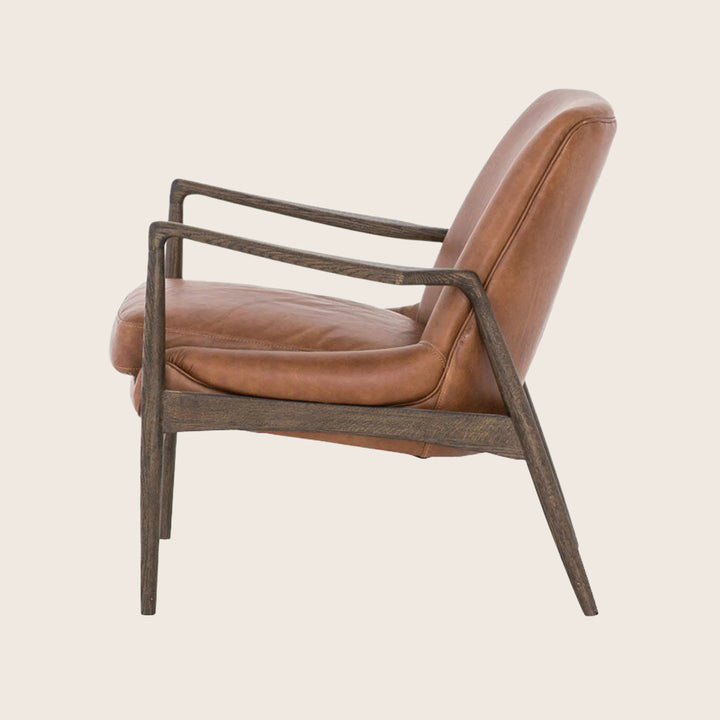 Houston Braden Leather Chair Brandy