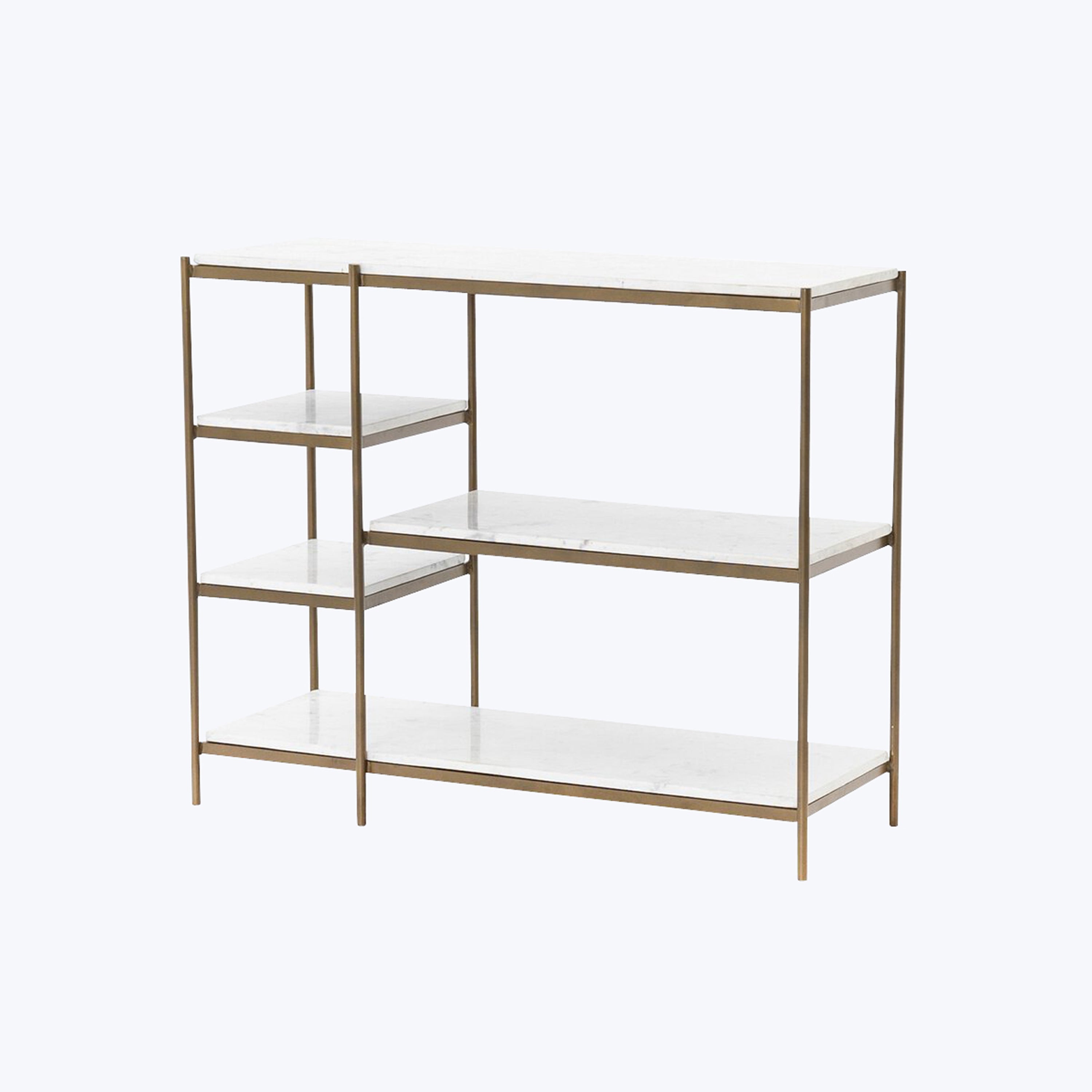 Houston Lily Console Table Antique Brass