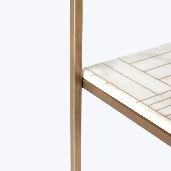 Houston Piet Marble Nightstand