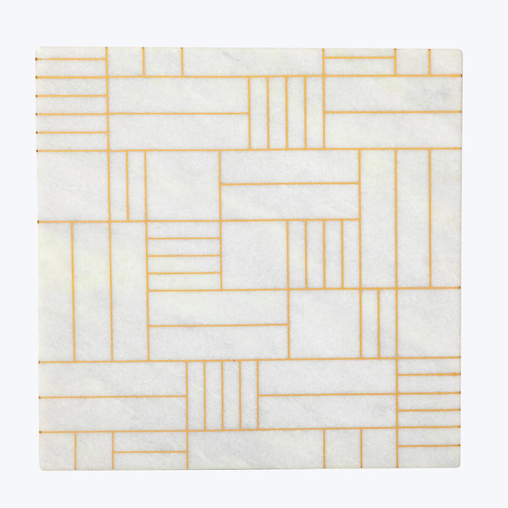 Houston Piet Marble Nightstand