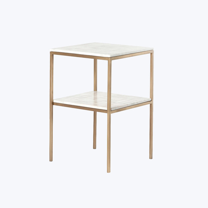 Houston Piet Marble Nightstand