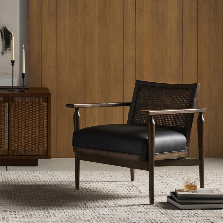 Houston Xavier Chair Leather Black