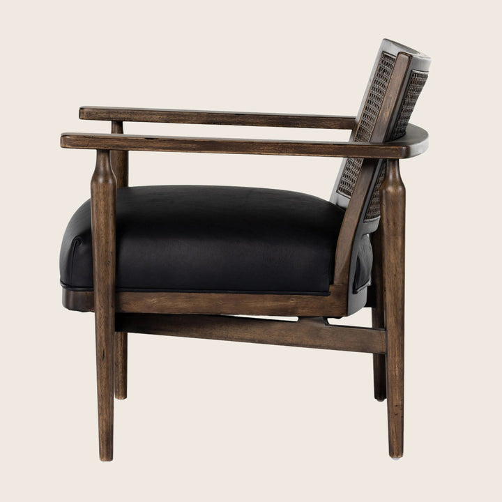 Houston Xavier Chair Leather Black