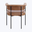 Houston Slim Leather Dining Chair Brown