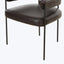 Houston Slim Leather Dining Chair Black