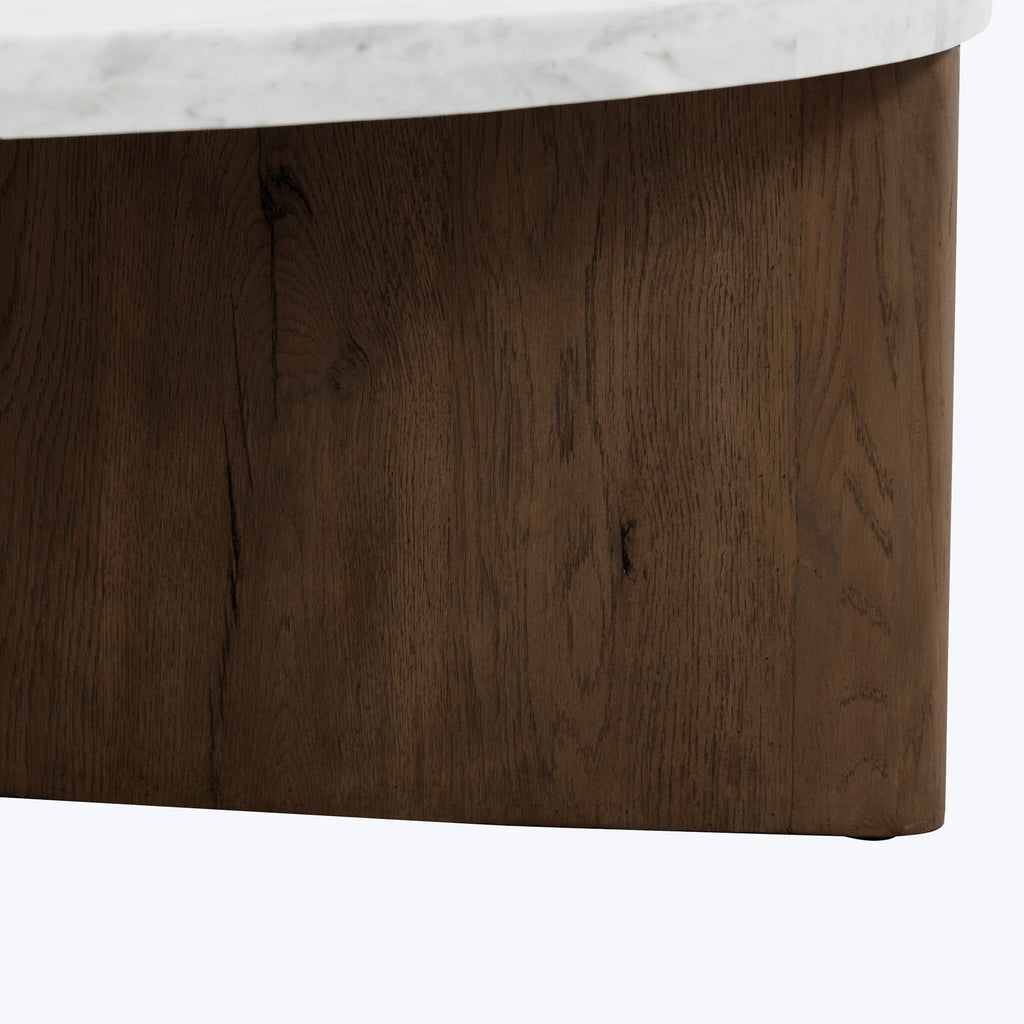 Houston Toli Italian Marble Coffee Table Rustic Fawn