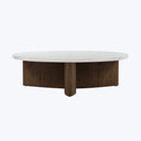 Houston Toli Italian Marble Coffee Table Rustic Fawn