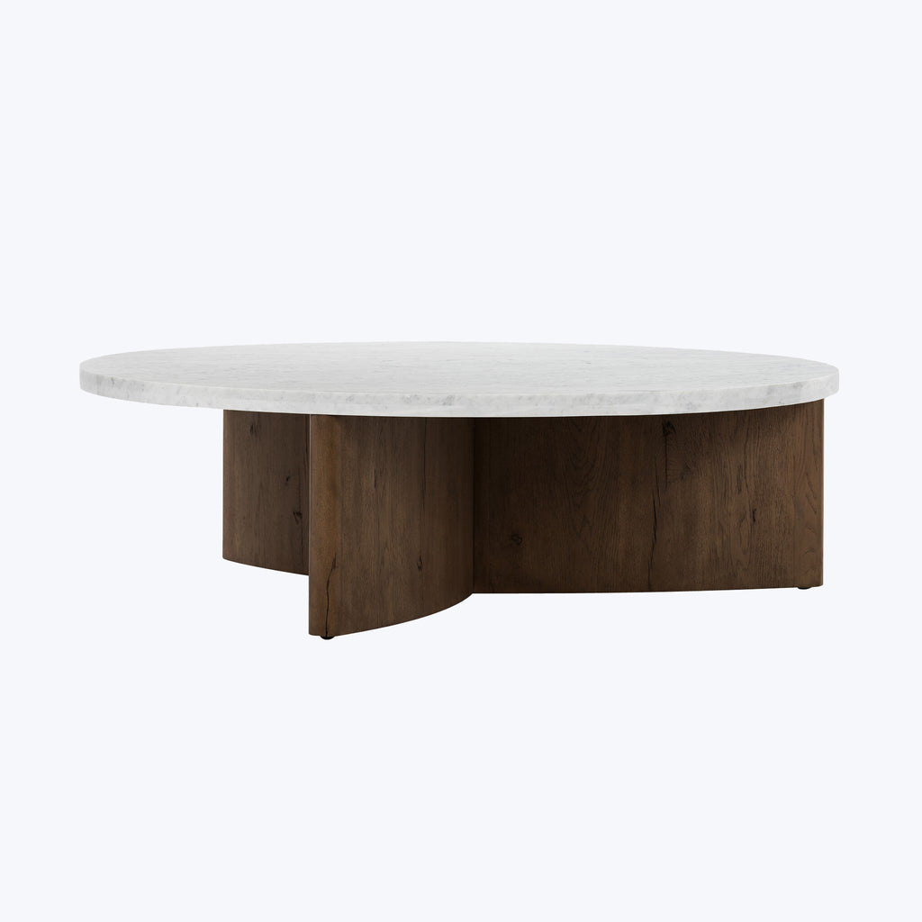 Houston Toli Italian Marble Coffee Table Rustic Fawn