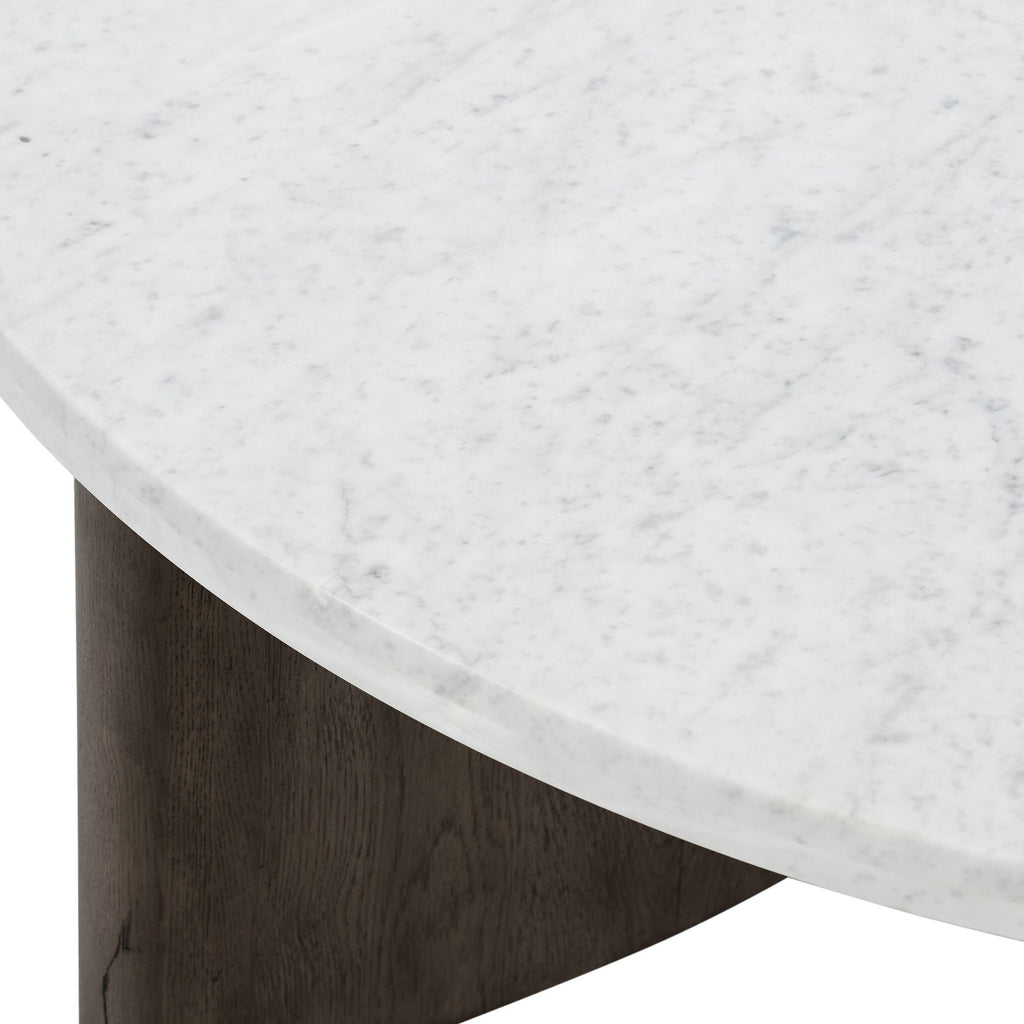 Houston Toli Italian Marble Coffee Table Smoked Black