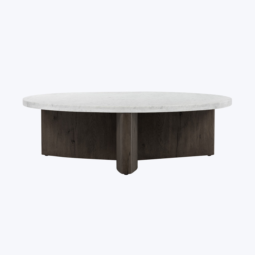 Houston Toli Italian Marble Coffee Table Smoked Black