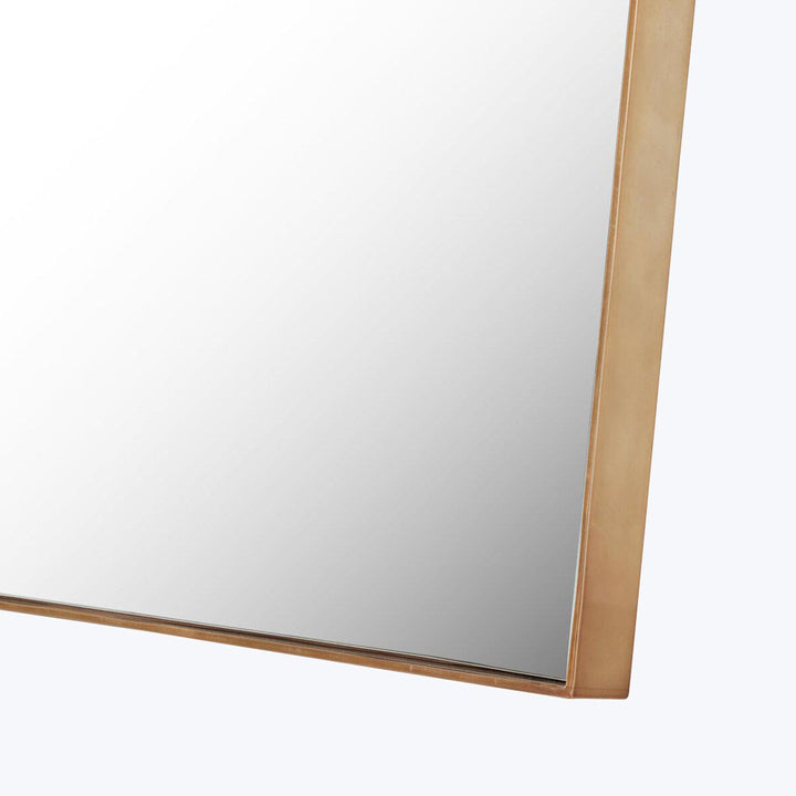 Houston Georgina Rectangle Floor Mirror Polished Brass