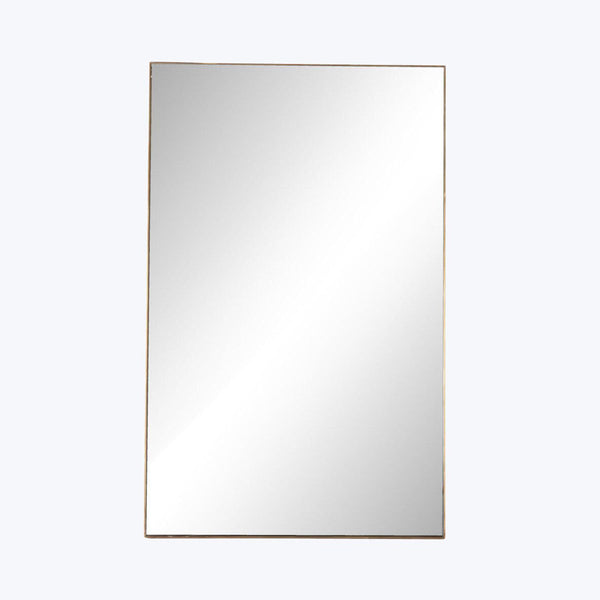 Houston Georgina Rectangle Floor Mirror Polished Brass