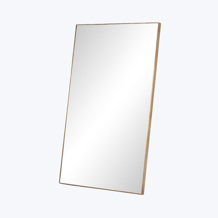 Houston Georgina Rectangle Floor Mirror Polished Brass