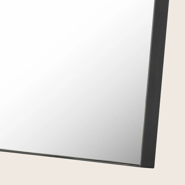 Houston Georgina Rectangle Floor Mirror Matte Black Iron