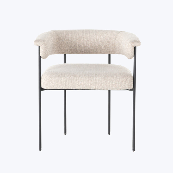 Houston Slim Boucle Dining Chair Natural