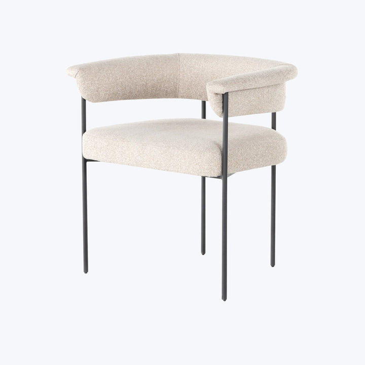 Houston Slim Boucle Dining Chair Natural
