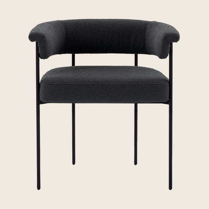 Houston Slim Boucle Dining Chair Charcoal