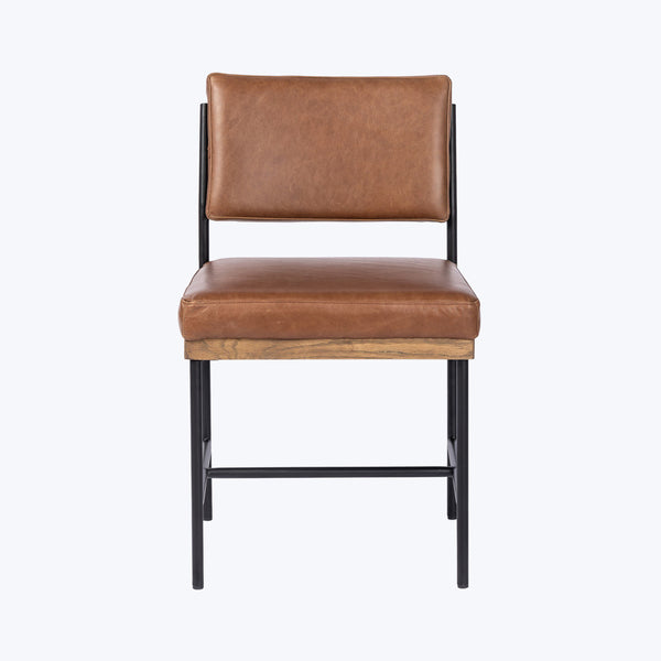 Houston Benton Leather Dining Chair Chestnut