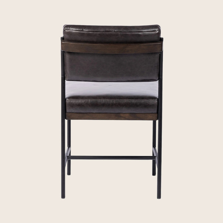 Houston Benton Leather Dining Chair Black