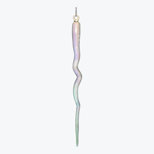 Iridescent Glass Icicle Ornament