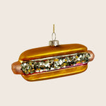Glass Hotdog Ornament