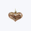 Assorted Rose Gold Heart Glass Ornament