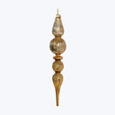 Assorted Antique Gold Glittered Glass Drop Ornament