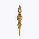 Assorted Antique Gold Glittered Glass Drop Ornament