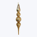 Assorted Antique Gold Glittered Glass Drop Ornament