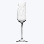 Midnight Flowers Champange Flute, Camelia Aubergine