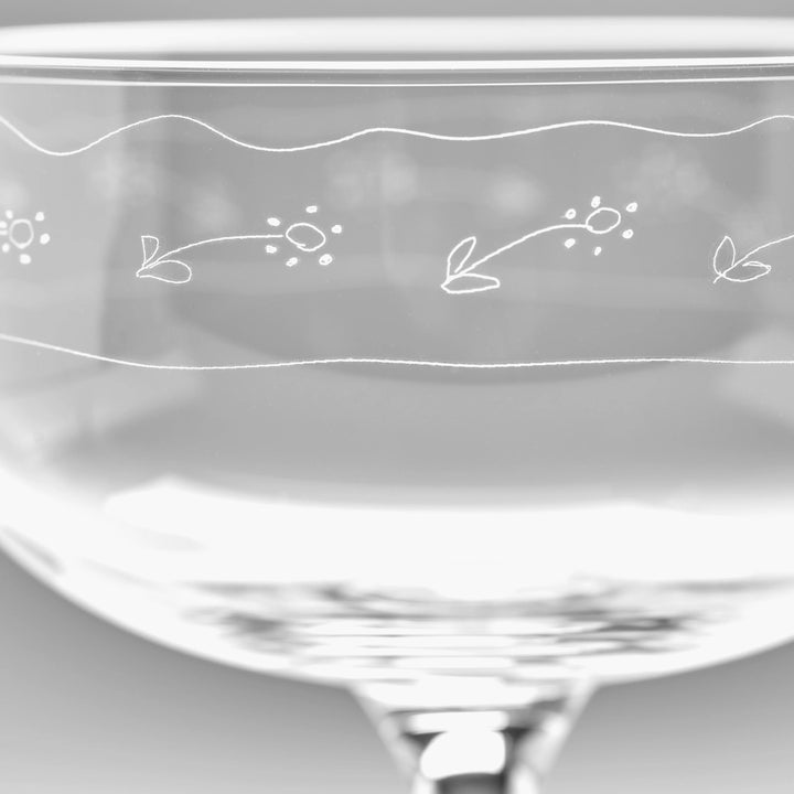 Midnight Flowers Champange Coupe, Anemone Vaniglia