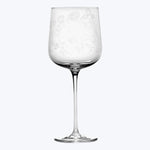 Midnight Flowers Wine Glass Red Wine