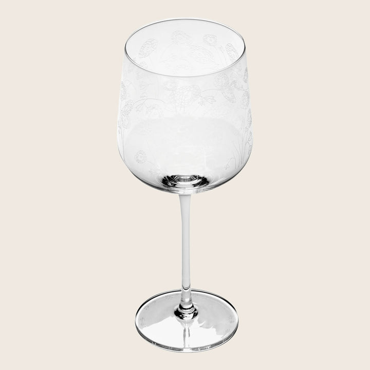 Midnight Flowers Wine Glass Red Wine