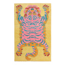 Yellow Contemporary Tiger Wool Rug - 4'1" x 6'4"