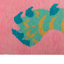 Pink Contemporary Tiger Wool Rug - 6'11" x 10'