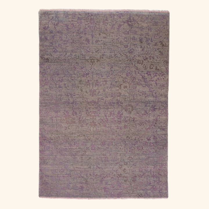 Blue Overdyed Wool Rug - 3'10" x 5'8"