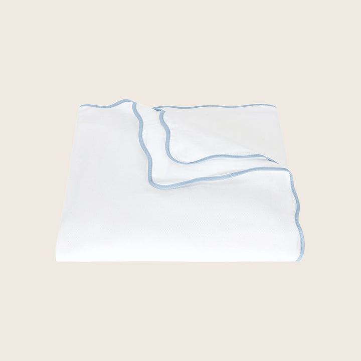 Camilla Cotton Pique Duvet Cover Light Blue / Twin
