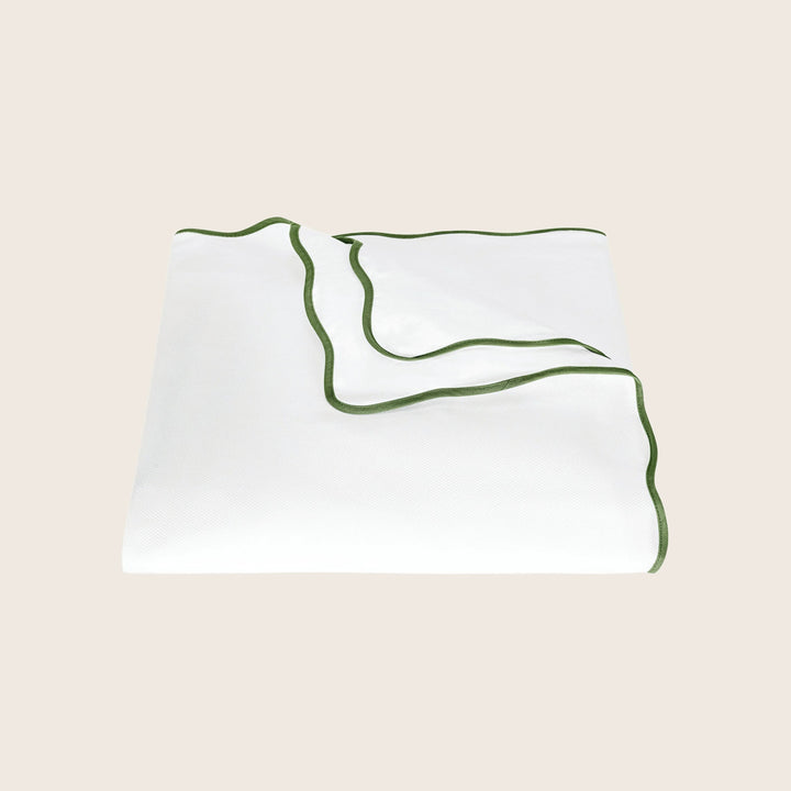 Camilla Cotton Pique Duvet Cover Palm / Twin