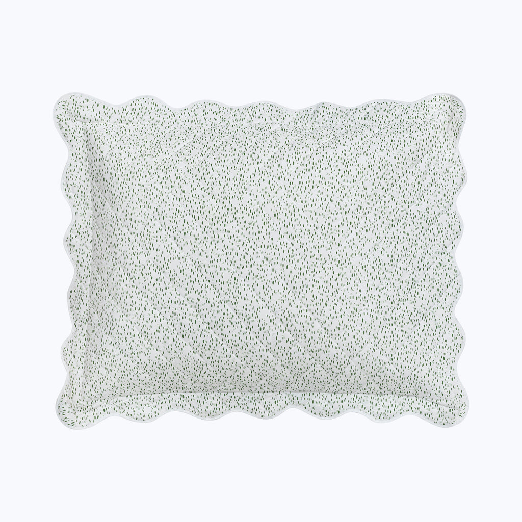 Celine Percale Quilted Sham Grass / Standard