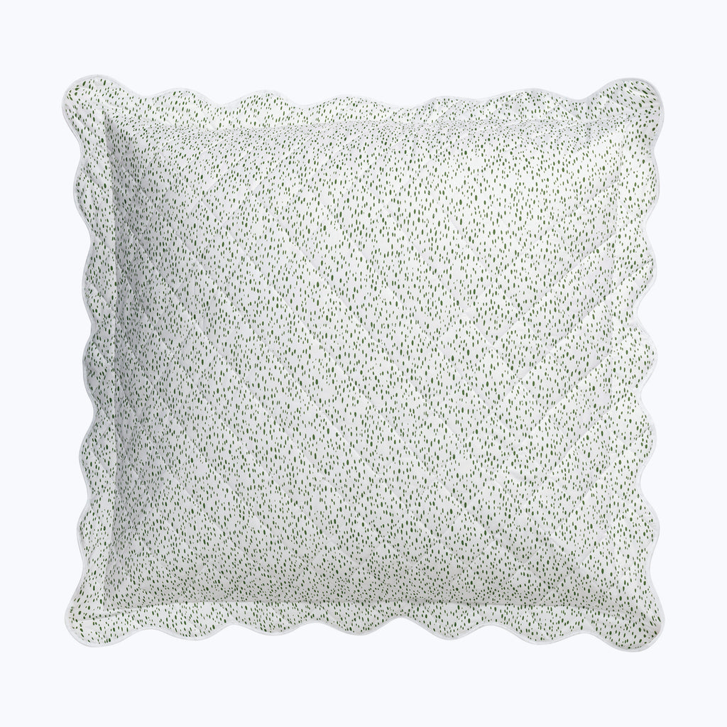 Celine Percale Quilted Sham Grass / Euro