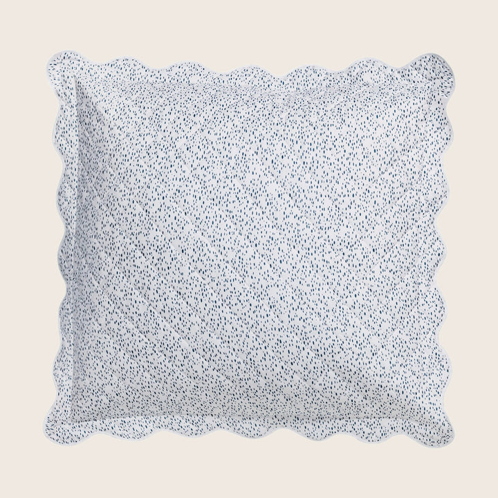 Celine Percale Quilted Sham Prussian Blue / Euro