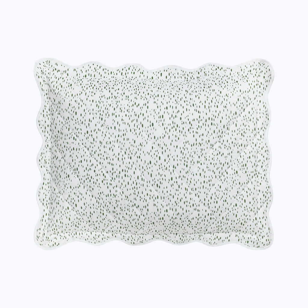 Celine Percale Quilted Sham Grass / Boudoir