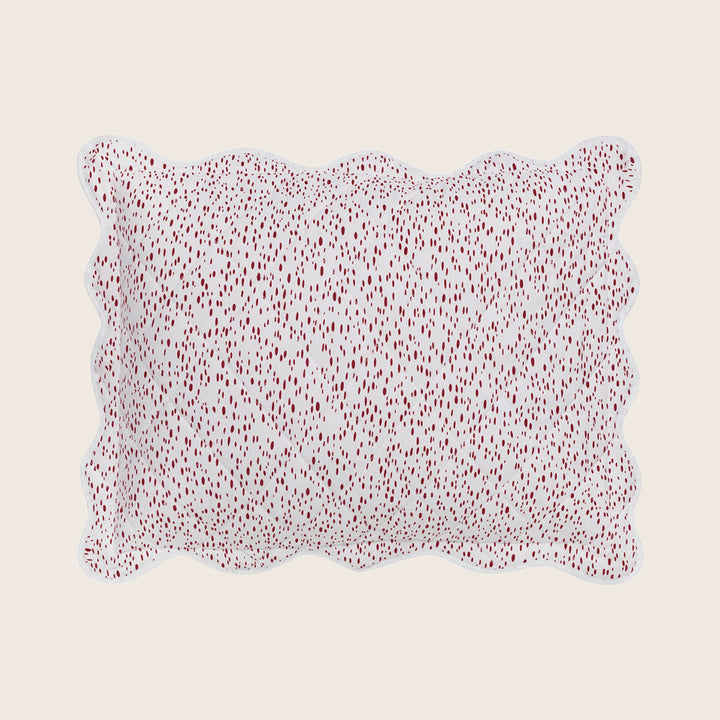 Celine Percale Quilted Sham Redberry / Boudoir