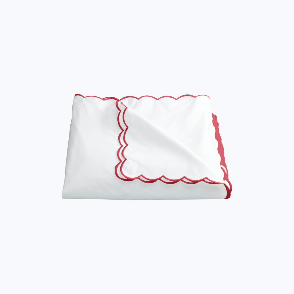 Dakota Percale Duvet Cover Red / Twin