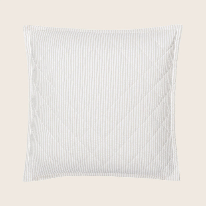 Matteo Cotton Quilted Sham Natural / Euro